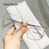 Retro Square Anti-Blue Light Glasses for Women Stylish Clear Frame Anti Radiation Glasses Transparent gafas de sol