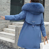Winter Parka 2024 New Women Jacket Clothes Long Coat Wool Liner Hooded Jacket Fur Collar Thick Warm Snow Wear Fashion Parka