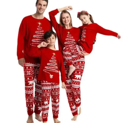 Christmas Family Matching Pajamas Set 2025 Mom Dad Kids Elk Print 2Pcs Clothes Baby Romper Family Look Soft Sleepwear Xmas Gift
