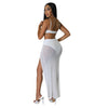 High Waist 2 Piece Bikini Set With Cover Up 2022 Swimsuit Women Print Sleeveless Bathing Suit Beachwear Swimming Biquini New