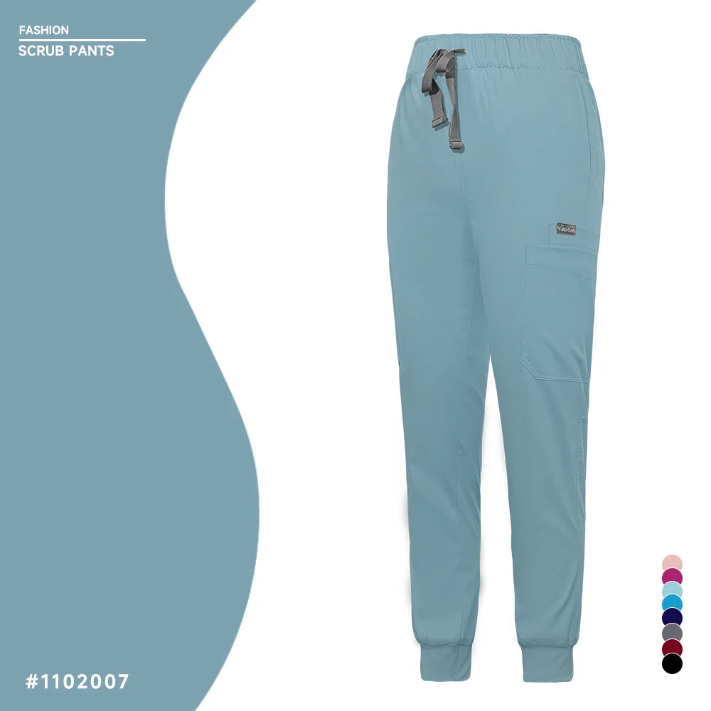 Unisex Jogger Pants Dentist Pants Solid Color Beauty Salon Nursing Men Jogging Pants Spa Uniform Pants Pet Medical Doctor Scrub