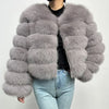 Maomaokong 2025 Natural Real Fox Fur Coat Women Winter Warm Luxury Fur Jacket Detachable Long Sleeves Female Vest Furry Coats