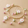 Baby Crib Mobile Bed Bell Rattle Toys Wooden Crochet Stars Pendant Bed Bell Toys Newborn Comfort Crib Bracket Hanging Toys Gifts