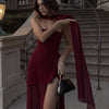 TARUXY Fashion Strapless Dress With Ribbon Female Elegant Sleeveless Mesh Beach Vacation Long Dress 2025 Spring New Women Dress