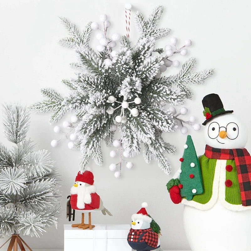 4/12/20Pcs Artificial Pine Needles Berry Set Vine Garland Accessories Christmas Tree Decoration Ornament for Home Decor New Year