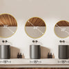 JHK Large Gold Round Vanity Framed Mirror for Wall Matte Metal Framed 30 Inch Modern Mirror Tempered Glass Bedroom Living Room