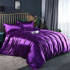 Bedding Duvet Cover Set Soft Silky Textured Comforter Cover with Corner Ties and Zipper Closure, Envelop Pillowcase