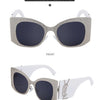 Oversized Cat Eye Sunglasses Women 2024 Luxury Brand Designer Punk Round Sun Glasses For Ladies Trendy Big Frame Eyewear UV400