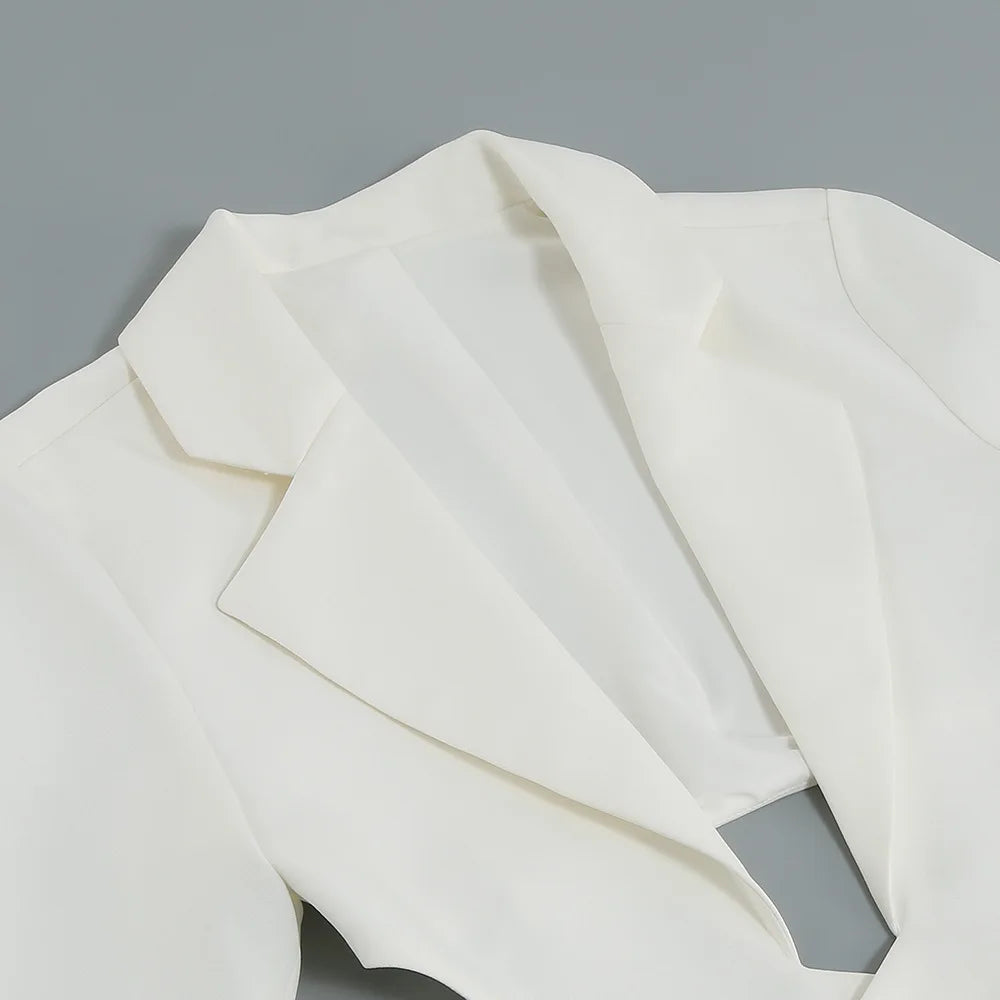 sets for women 2 pieces Sexy Lapel Long Sleeve Jackets + High Waist Hollow Out Skirts Set 2024 Woman Clothes Women's Suits