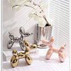 21cm Big Size Ceramic Balloon Dog Abstract Ornament Creative Sculpture Study Room Statue Home Office Accessories Decoration