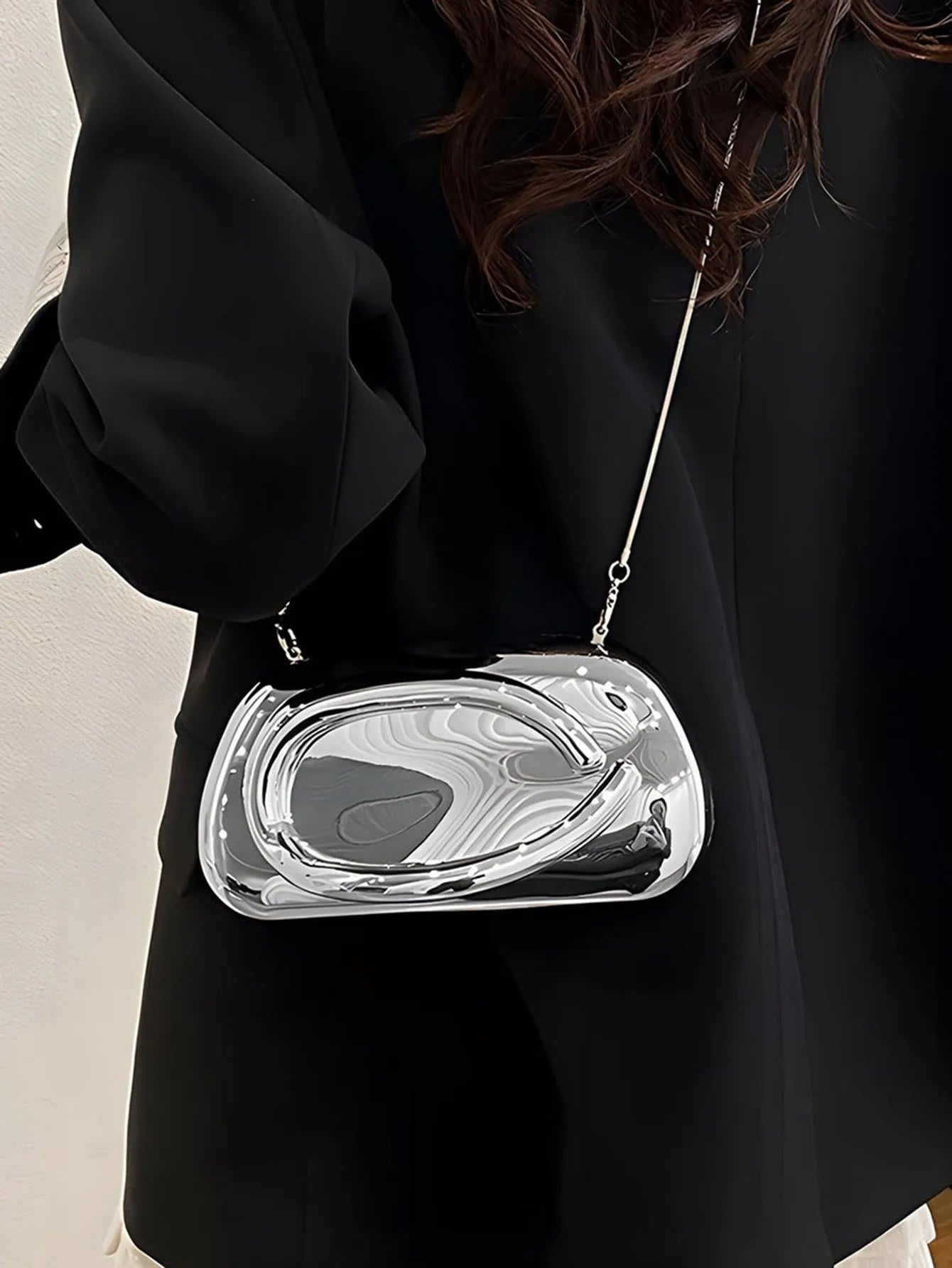 Fashion Elegant Metal Closure Box Shaped Crossbody Bags Women Evening Bags Wedding Mini Ladies Wallet Party Cute Purse ClutchBag