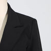 TWOTWINSTYLE Solid Hollow Out Patchwork Belt Blazers For Women Notched Collar Long Sleeve Spliced Single Breasted Blazer Female