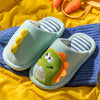 Children Cartoon Dino Fur Slipper Soft Autumn Winter Warm Princess Baby Boys Girl Indoor Home Bedroom Cotton Fleece Fur Shoes