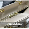 Quilted Pattern Solid Color Pu Handbag With Pendant Decoration, Versatile Noble Women's Crossbody Bag, Fashionable Handbag