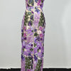 2025 Summer New Bra Heavy Industry Sequins Split Long Dress Women's Elegant Celebrity Club Party Evening Dress Wholesa
