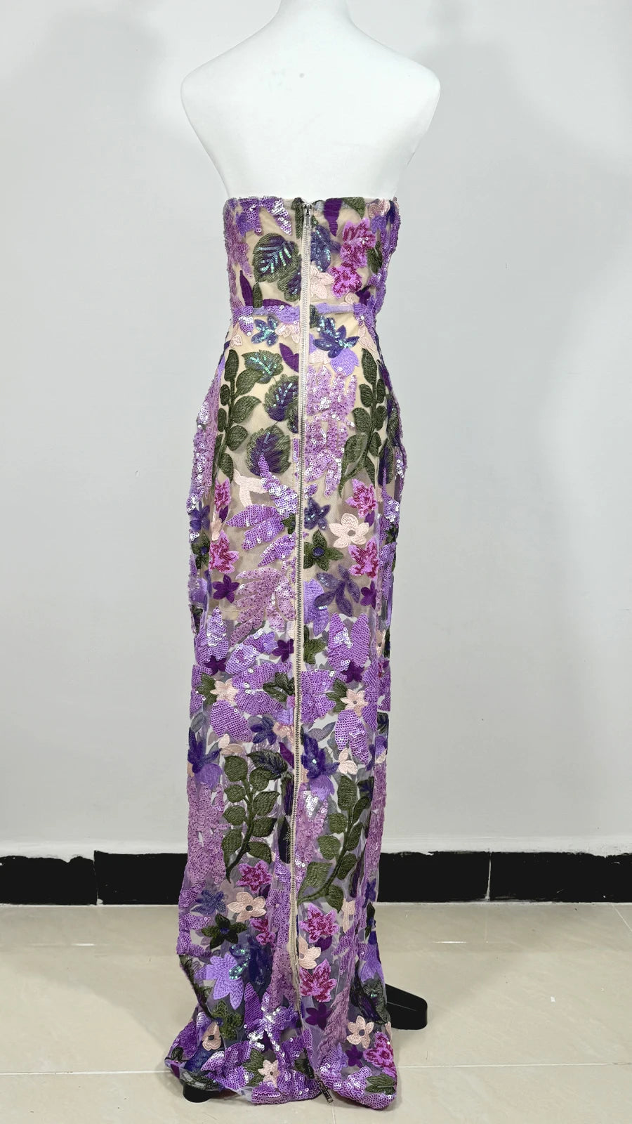 2025 Summer New Bra Heavy Industry Sequins Split Long Dress Women's Elegant Celebrity Club Party Evening Dress Wholesa