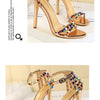 Summer Women Roman High Heels Rivets Studded Sandals Stiletto Gladiator Pumps Open Toe Luxury Shoes Hollow One-word Buckle 267-2