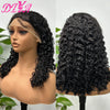 Natural Black 12A Double Drawn Burmese Curly Bob Human Hair Wigs for Women 250% Density Bouncy Curly Remy Human Hair Wigs