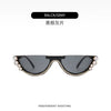 Trendy Diamond Cat Eye Sunglasses Women Luxury Brand Designer Crystal Sexy Cateye Metal Jewel Frame Rhinestone Eyewear Oculos