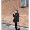 Tweed Plaid Suit Jacket Women Outwear Loose Mid-Length Double-Breasted Casual Woolen Blazer Top 2024 Spring Autumn New Chic Suit