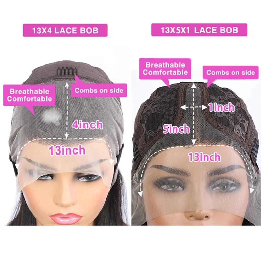 ISHINE 13x5x1 Highlight Straight Bob Wig Lace Front Wigs For Women Brazilian Hair Ombre Blond Color Wig Short Bob Human Hair Wig