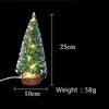 1pc LED Light Mini Artificial Christmas Trees Decorations  Festival Tabletop Miniature Snow Frost Xmas Tree Decor 4Sizes