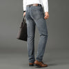 Wthinlee New Business Men's Jeans Casual Straight Stretch Fashion Classic Blue Black Work Denim Trousers Male Brand Clothing