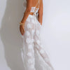 Sexy see through lace up vacation jumpsuits women summer body party club outfits streetwear womens jumpsuit Wide leg pants sets