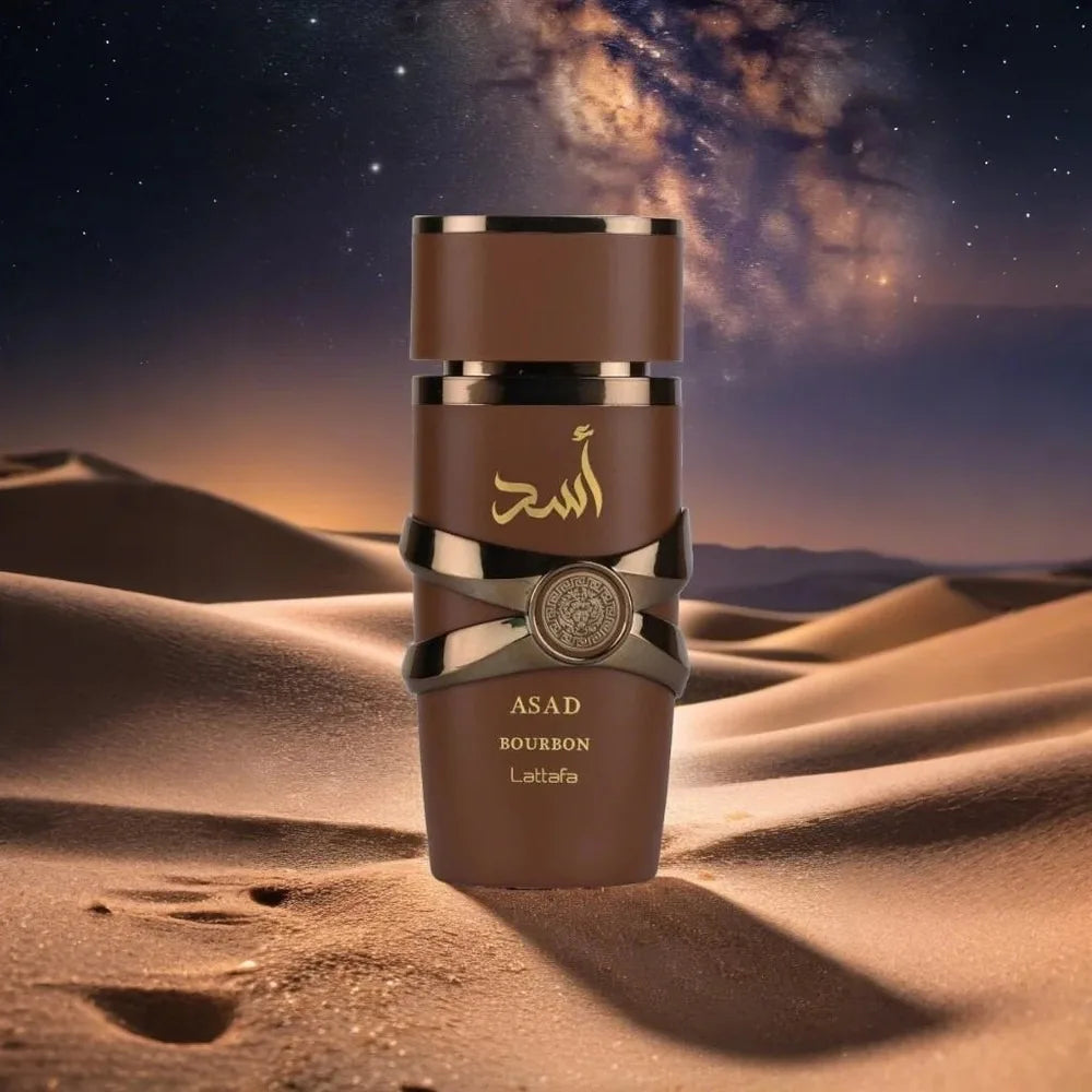 Lattafa Asad Bourbon Eau De Parfum Spray 3.4 oz (100ml) Unisex New in Box Sealed Original