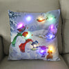 45cm Glowing Santa Claus Pillowcase with Led Lights 2023 New Year Decoration for Home Christmas Ornament Decor Led Cushion Cover