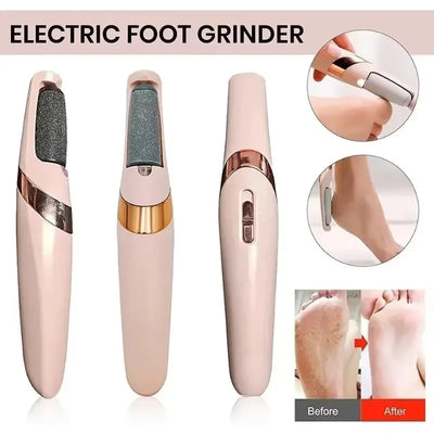 NEW USB Electric Dead Skin Pedicure Automatic Foot Grinder Rechargeable Roller Feet Pedicure Tool with 2 Removable Roller Heads
