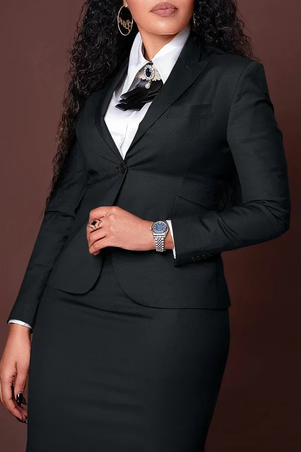 BWQ Women's Set Full Sleeve Button Blazer + Skirts Suit 2025 Winter Casual Streetwear Two 2 Piece Set Africa OL Work Outfits