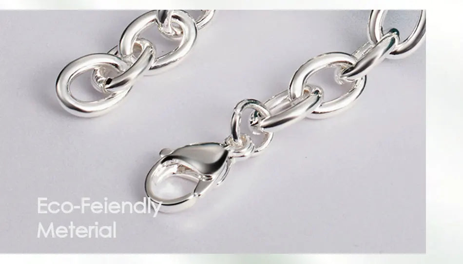 DOTEFFIL 925 Sterling Silver Star Pendant 18 Inch Chain Necklace For Woman Wedding Engagement Fashion Jewelry