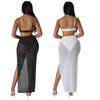 High Waist 2 Piece Bikini Set With Cover Up 2022 Swimsuit Women Print Sleeveless Bathing Suit Beachwear Swimming Biquini New