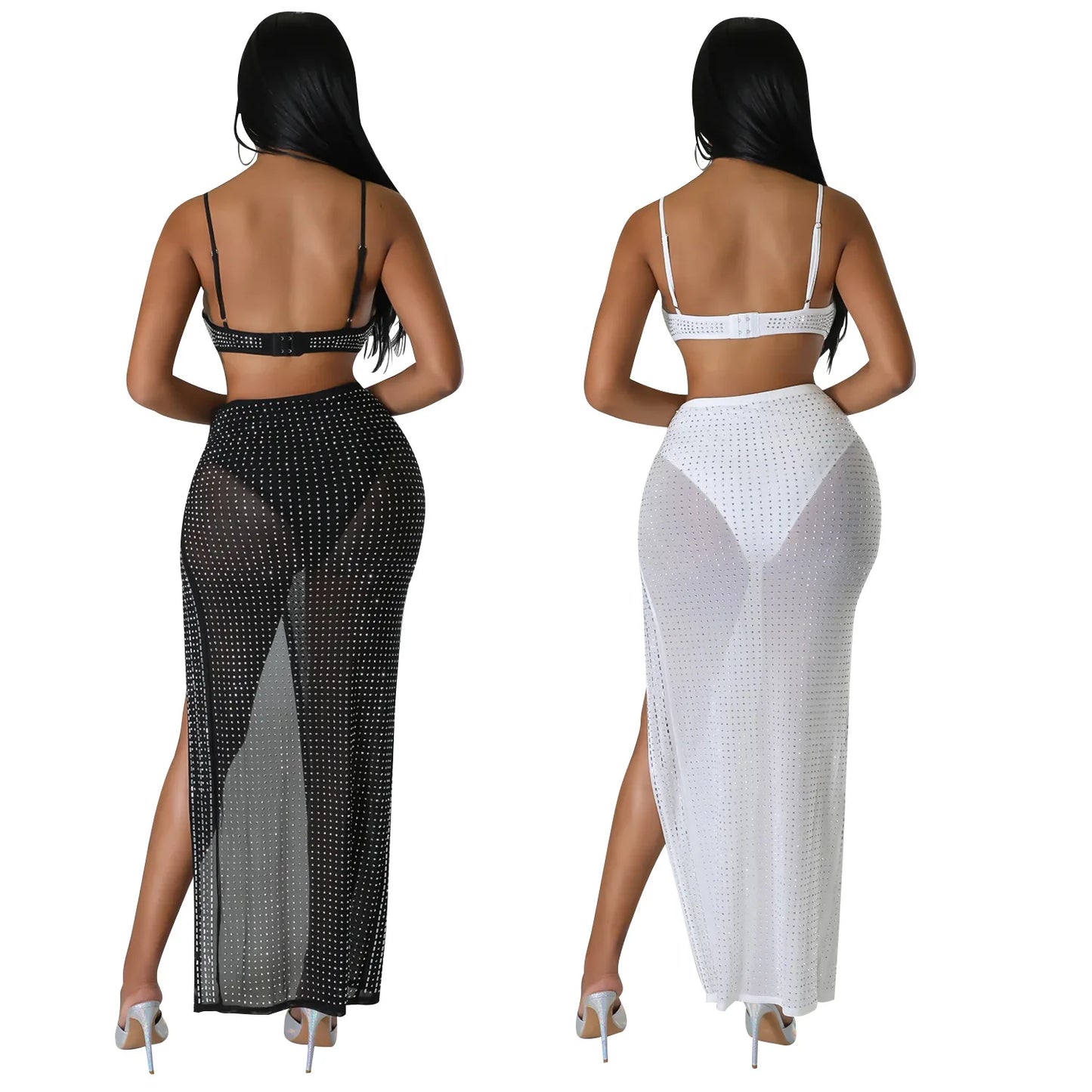 High Waist 2 Piece Bikini Set With Cover Up 2022 Swimsuit Women Print Sleeveless Bathing Suit Beachwear Swimming Biquini New