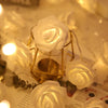 Rose LED Flower String Lights Garland Fairy Lights Romantic Lamp 3M 20LEDs For Wedding Valentines Day Christmas Party Decoration