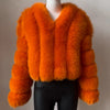 2023 Neuer kurzer Stil Echtfuchspelzmantel Winter Damen Natur Warme Mode Luxus
