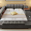 MANBAS Tech Smart Bed Frame Multifunctional Massage Bed Ultimate Bed Fabric/ Cloth Tatami Upholstered Bed with Bluetooth Speaker