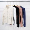 Slimming Zipper Jacket Yoga Collar Lightweight Quick Dry Sporty Thin Rose Gold Evening Summer Outerwear for Active Living