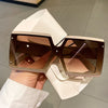 KAMMPT Square Oversized One-pieces Sunglasses Men Women Trendy Gradient Goggle Eyewear Fashion Luxury Brand Design Sun Glasses