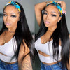 Headband Wig Human Hair Bone Straight Human Hair Wigs Full Machine Made Peruvian Human Hair Wigs For Black Women Easy to Go 180%