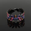 Fashion Crystal Rhinestone Hairpin Bun Hair Claw Clips Ponytail Buckle Flower Hair Clip Wedding Barrettes Valentine's Day Gift
