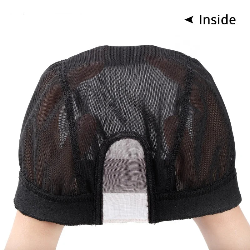 S/M/L Elastic Glueless Wig Cap With U Part Lace For Wig Making Easier Sew In Hair Stretchable Weaving Cap Hairnet Wig Liner 1Pcs