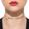 Ins Fashion Rhinestone Butterfly Collar Necklace Wedding for Women Simple Open Collar Choker Necklace Crystal Jewelry Gifts