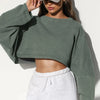 Women Sports Crop Top T-Shirts Gym Clothing Yoga Loose Tops Long Sleeve Sportswear Workout Clothing Fitness Smock Spring Autumn