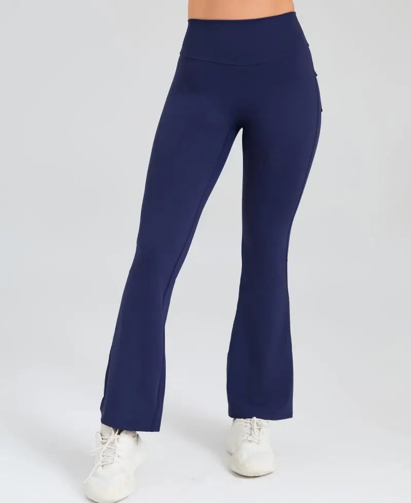 Women Flare Pocket Leggings High Waist Sport Yoga Pants Quick Dry Breathable Leggings Outfit Fitness Gym Clothes Sportwear Pant