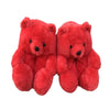 Cute Teddy Bear Plush Winter Slippers Wrapped in Heels Fun Indoor Floor Shoes Women's Gift Warm and Soft Cartoon Plush Animal Sl