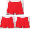 3pcs Cotton Women Panties Lady Plus Size Boxer Underwear High Waist Briefs Solid Color Female Shorts Safety Panty