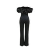 Sexy Slash Neck Slim Fit Jumpsuit for Woman Jumpsuits Rose One Piece Women Club Overalls Celebrities Outfits Party Sexy Rompers