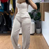 Chic Women Suit Y2k Sexy Two Piece Set Summer Sleeveless Slim Vest And Wide-leg Trouser Sets Elegant Solid Pants Women's Outfit